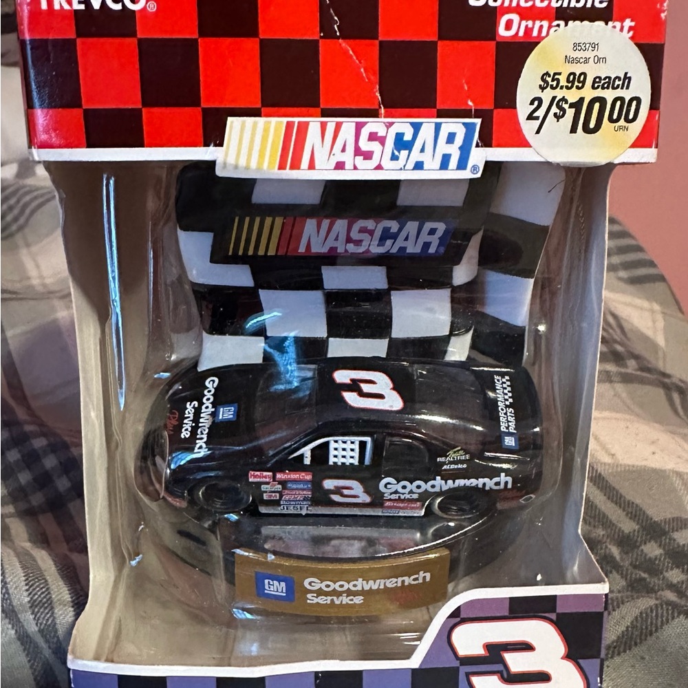 Nascar Black and Red #3 Collectible Ornament